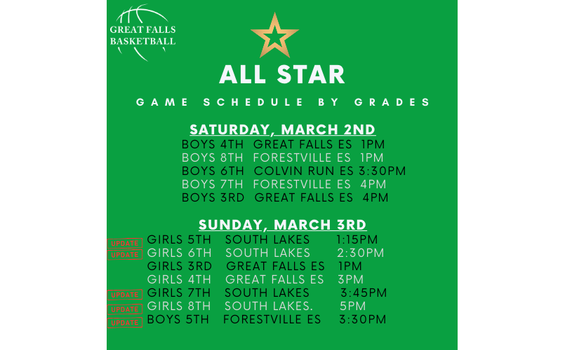 House All Star Schedule