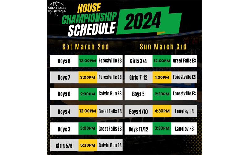 House Championship Games