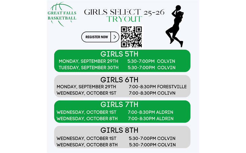 Girls Select Tryout Dates