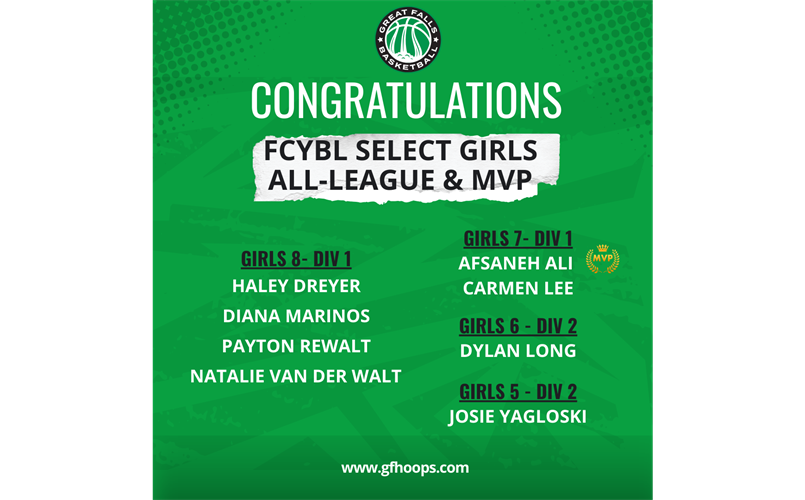 Congrats to our GFHoops FCYBL Girls Select MVP & All-League