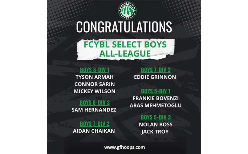 Congrats to our GFHoops FCYBL Boys Select All-League