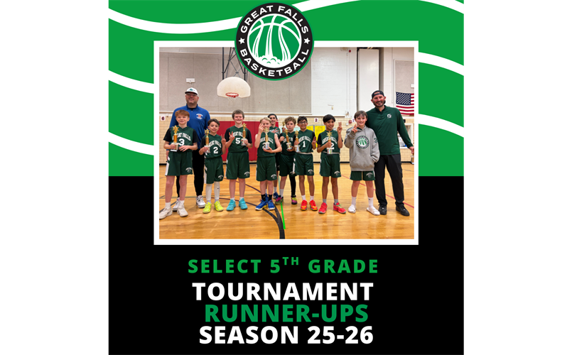 Congratulations to our Boys 5th Grade Select Team